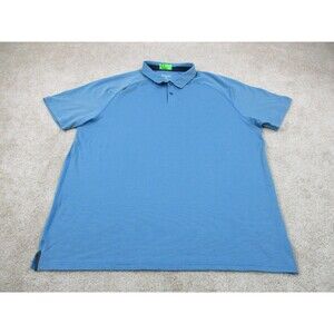 RHONE Polo Shirt Mens 2XL XXL Blue Commuter Performance Stretch Golf